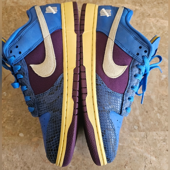 Nike Dunk Low Undefeated 5 On It Vs AF1 Blue-purple #DH6508-400 Men Size 10 - Picture 10 of 11